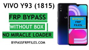 Vivo Y93FRP Bypass con SP FLASH Tool Desbloqueo de FRP Vivo 1815