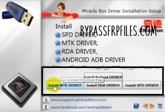 Instalação do driver Miracle Box mTK