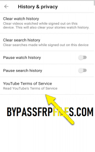 Tap on Privacy policy options