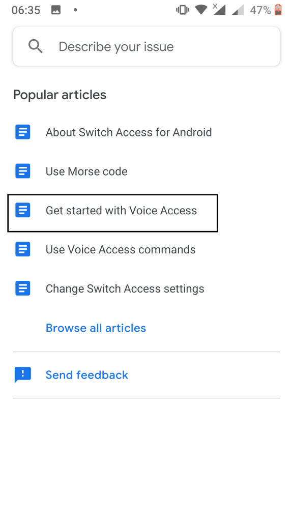 Get started with voice access