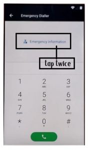 Tap on Emgeency call to ZTE FRP Unlock