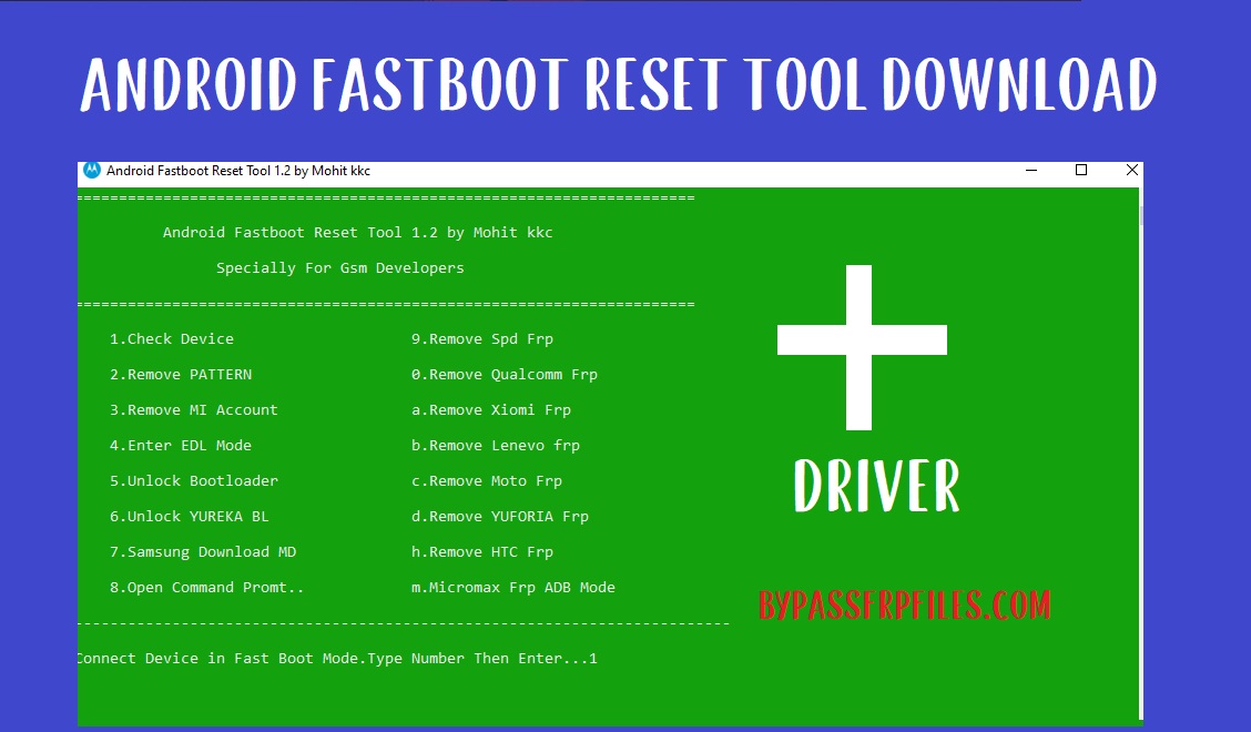 Android Fastboot 재설정 도구 v1.2 및 드라이버