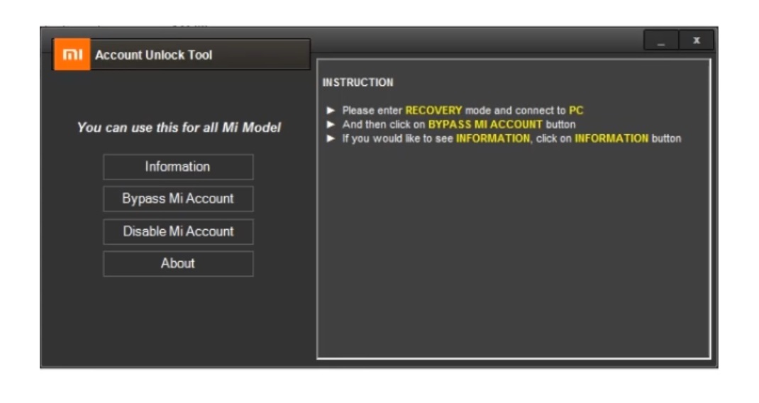 Завантажити Mi Account Unlock Tool | Обійти перевірку облікового запису Mi (2020)
