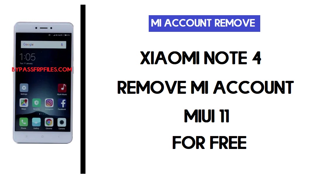 Remoção de conta Redmi Note 4 Mi (MIUI 11) gratuitamente