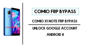 Comio X1 Note FRP Bypass | Розблокувати обліковий запис Google (Android 8)