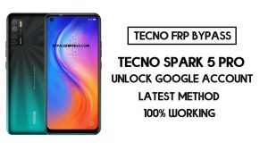 TECNO Spark 5 Pro FRP 바이패스 | Tecno Google 계정을 잠금 해제하는 방법(Android 10)