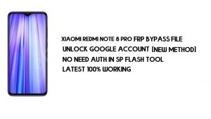 Xiaomi Redmi Note 8 Pro FRP 파일(Google 잠금 해제) 인증 없음 [MIUI 12]