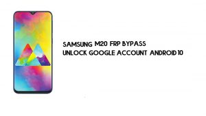 Desbloquear Samsung M20 (SM-M205) FRP Novo método de patch de segurança – Ignorar conta do Google – 2021 (sem PC)