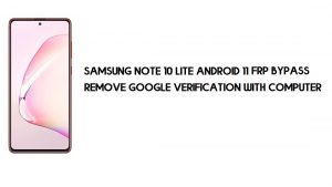 Samsung Note 10 Lite Android 11 Bypass FRP | Rimozione dell'account Google