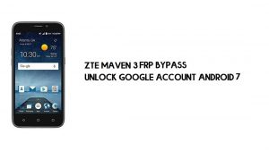ZTE Maven 3 FRP-bypass | Hoe Google-verificatie te ontgrendelen (Android 7.1) - Zonder pc