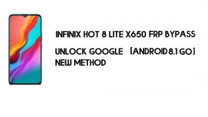 Infinix Hot 8 Lite X650 FRP ignora sem PC | Desbloquear Google – Android 8.1