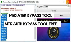 Baixe a ferramenta MediaTek Bypass da MCT | Nova ferramenta de desvio de autenticação MTK 2021