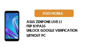 Asus ZenFone Live L1 (X00RD/ZA550KL) Conta Google/ Ignorar FRP