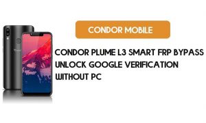 Condor Plume L3 Smart FRP Bypass sin PC - Desbloquear Google Android 8.1
