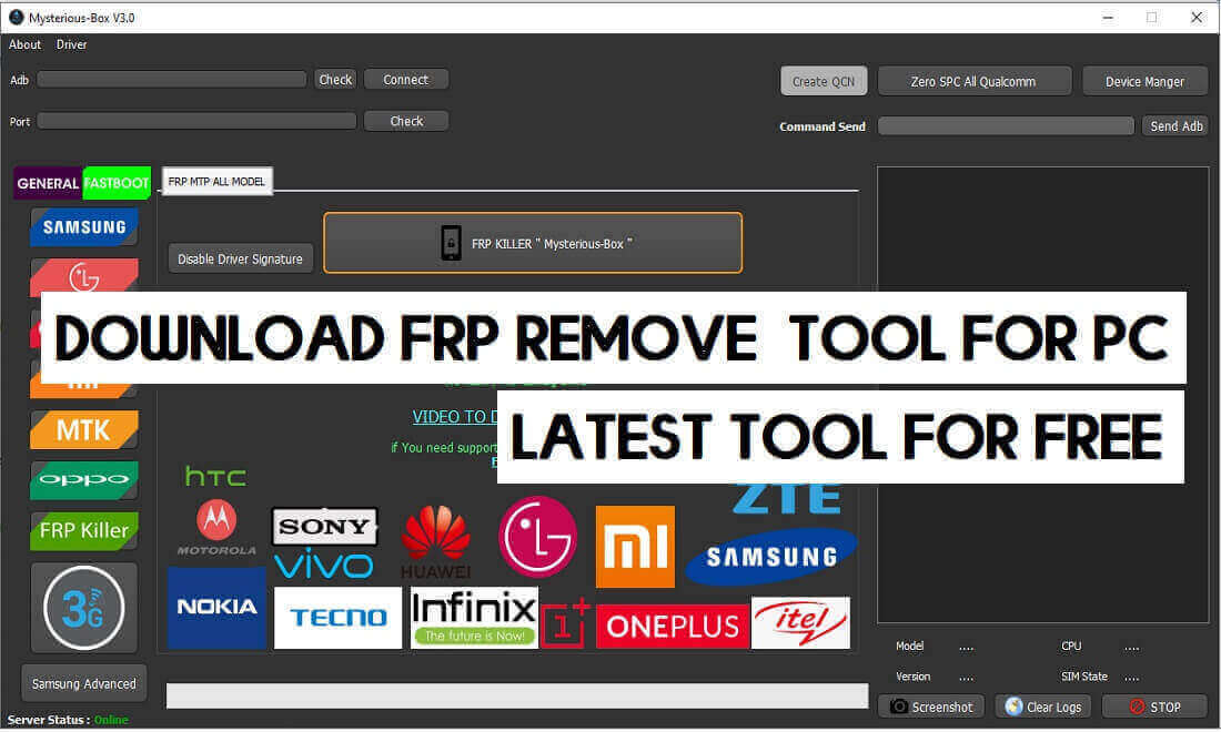 Descargar la herramienta de eliminación de FRP para PC gratis