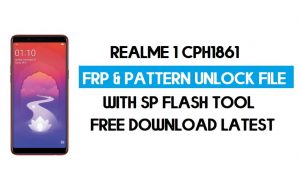 Realme 1 CPH1861 SP-Tool zum Entsperren von FRP- und Musterdateien (ohne Authentifizierung).