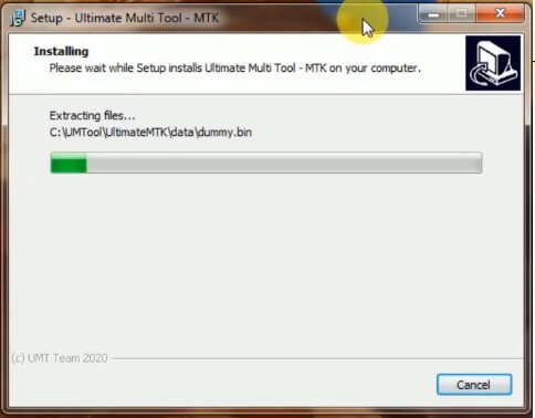 Installa l'ultima configurazione dello strumento UMT UltimateMTK
