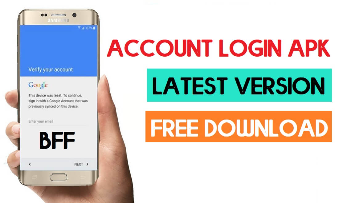 Download Android Account Login Apk om FRP te omzeilen met browseraanmelding