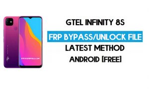 GTel Infinity 8s FRP Bypass – Google GMAIL 확인 잠금 해제(Android 10) - PC 없음