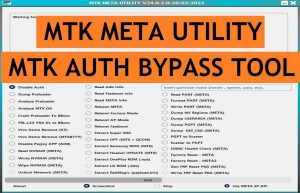 MTK Auth Bypass Tool V34 - MTK Meta Utility Tool (Secure Boot Disable) Dernière version Télécharger
