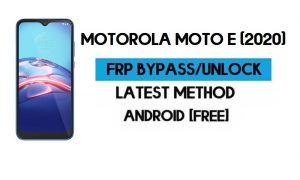 Motorola Moto E (2020) FRP Lock Bypass Android 10 – розблокуйте Gmail Lock
