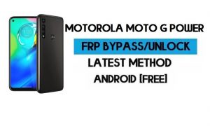 Contournement du verrouillage FRP du Motorola Moto G Power Android 10 - Déverrouiller le verrouillage Gmail