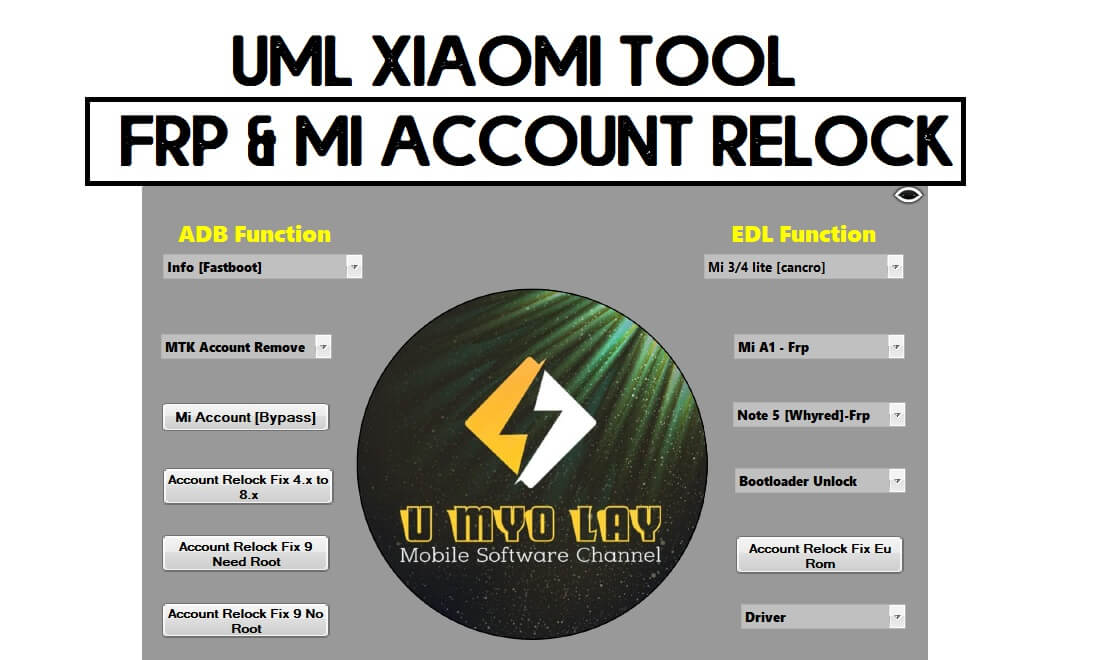Strumento UML Xiaomi - Strumento di correzione del blocco FRP e del riblocco dell'account MI Xiaomi Ultimo 2021