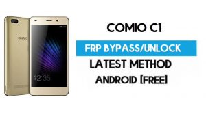 Comio C1 FRP Bypass – Gmail Kilidinin Kilidini Aç Android 7.0 PC'siz Ücretsiz