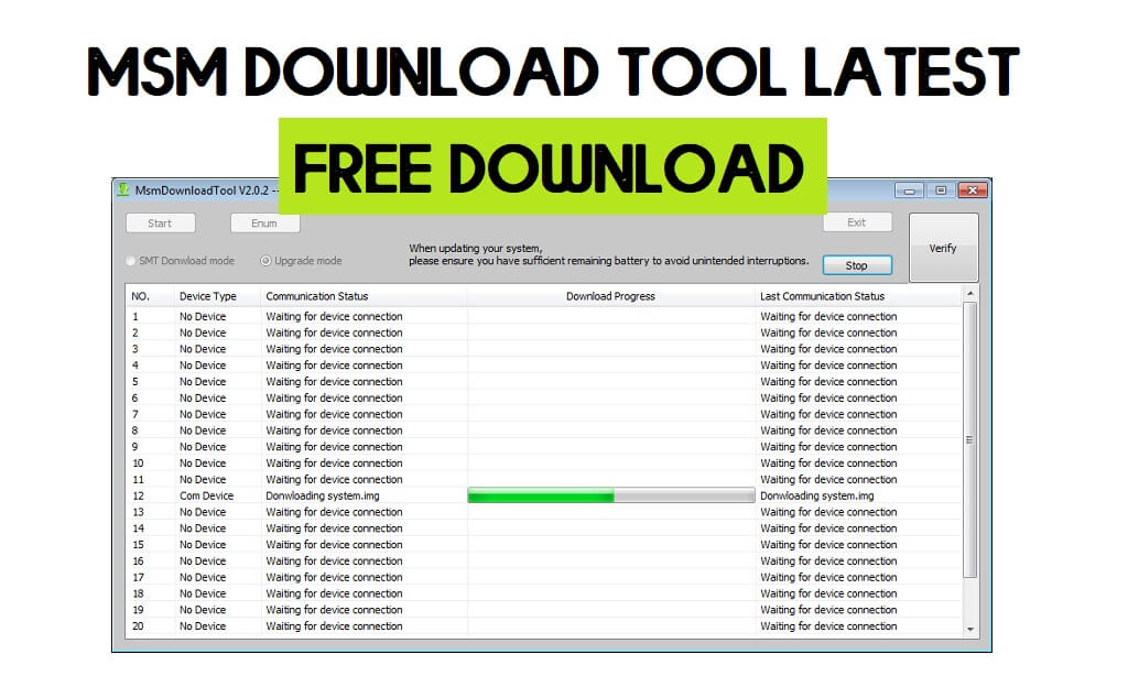 Ferramenta de download MSM mais recente 2021 (todas as versões) Download de configuração gratuito