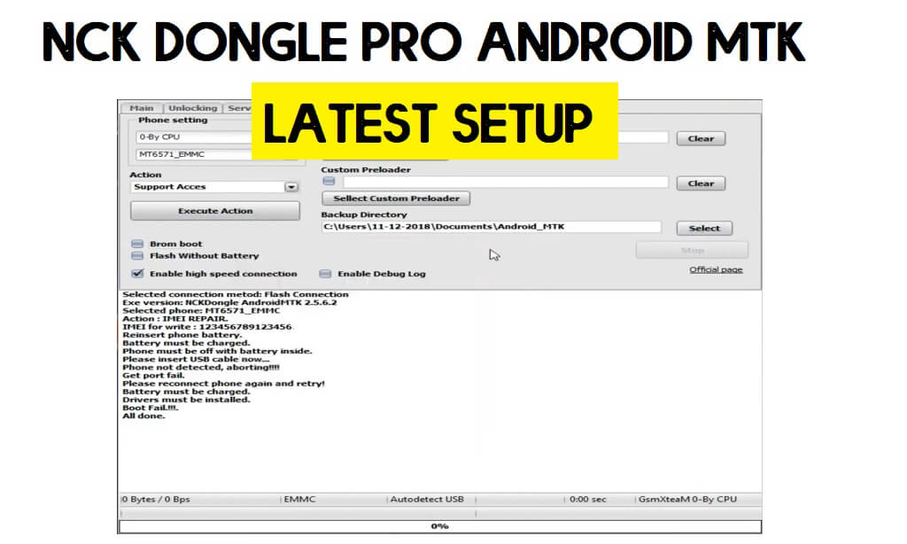 NCK Dongle Pro Android MTK Pengaturan Terbaru V2.75 Unduh Gratis (2021)