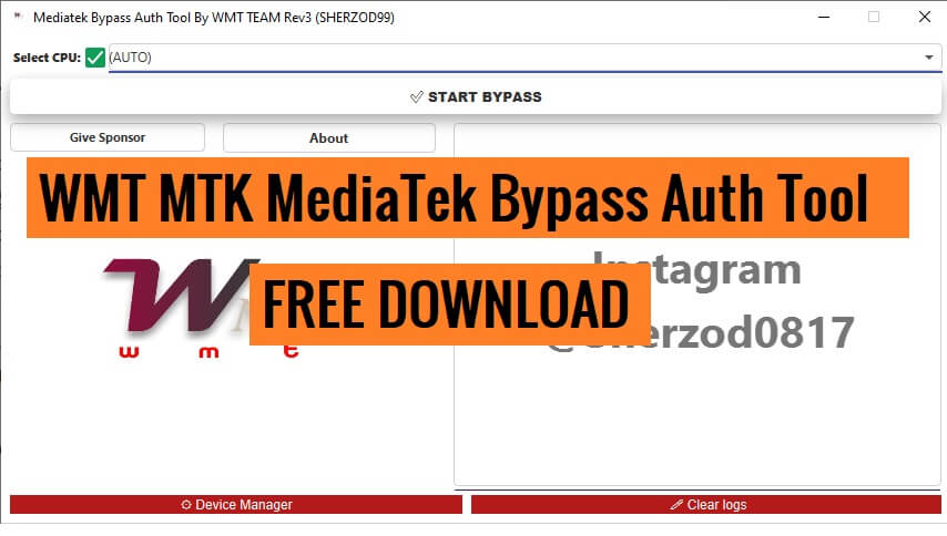 Herramienta de autenticación WMT MTK MediaTek Bypass V3 | Descargar la herramienta Oppo Realme Bypass