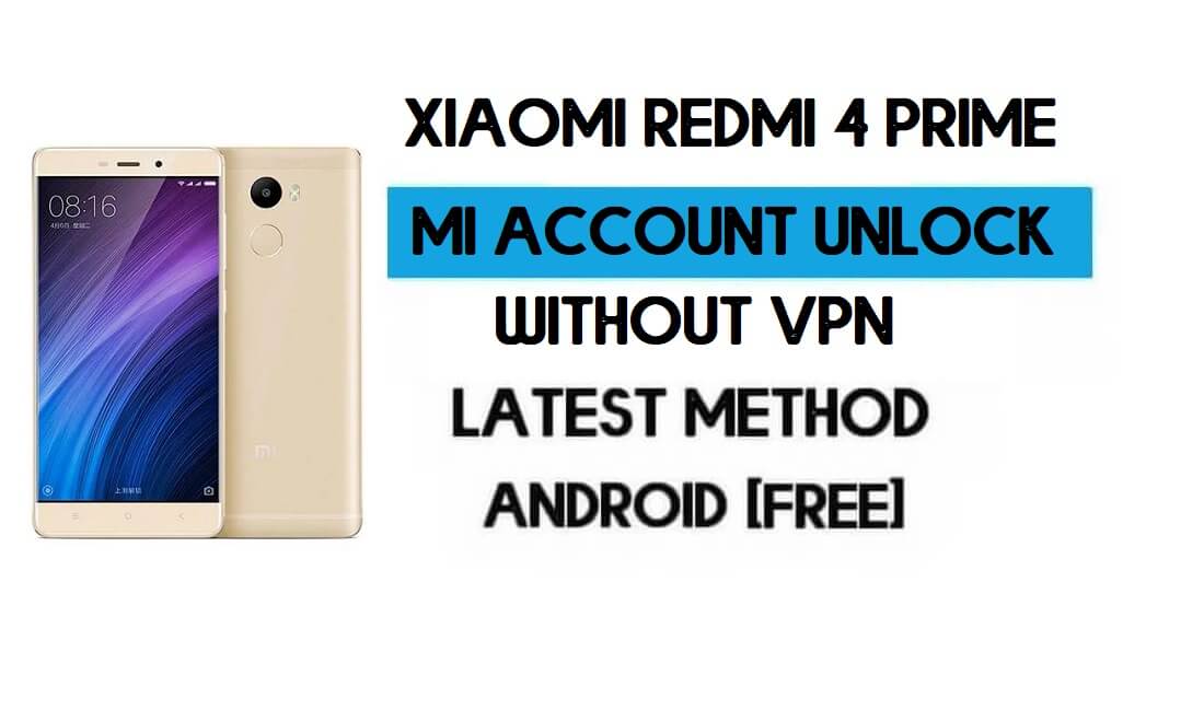 Xiaomi Redmi 4 Prime Mi-account Bestand verwijderen zonder VPN Qfil Tool