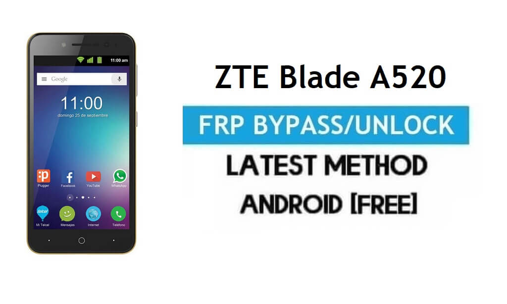 ZTE Blade A520 FRP Bypass – разблокировка Gmail Lock Android 7 без ПК