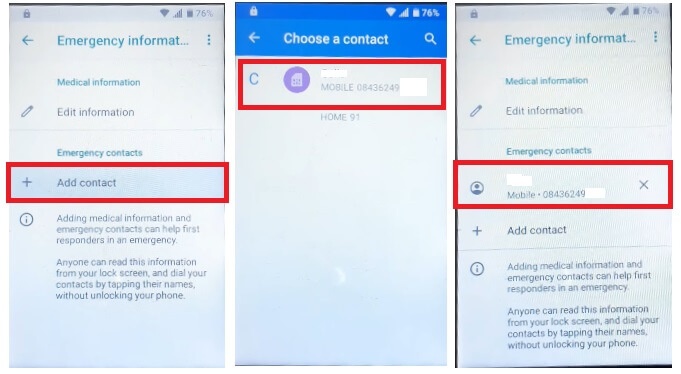 Select Contact to ZTE Android 9.0 FRP Bypass Unlock Google Gmail lock