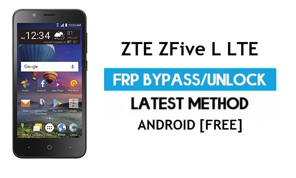 บายพาส ZTE ZFive L LTE FRP - ปลดล็อค Google Gmail Lock Android 6.0