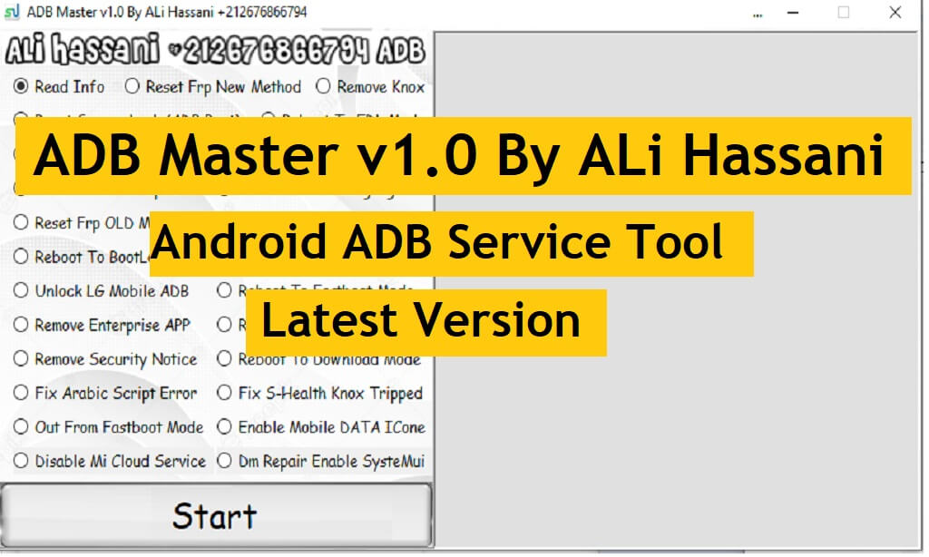 ADB Master v1.0 par ALi Hassani - Android ADB Service Tool Dernière version Télécharger