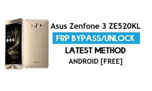 Asus Zenfone 3 ZE520KL FRP 우회 – Gmail 잠금 Android 7.1 잠금 해제
