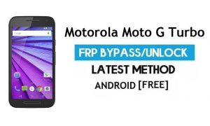Motorola Moto G Turbo FRP Bypass - Desbloquear el bloqueo de Google Gmail Android 6