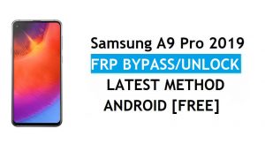 Samsung A9 Pro 2019 SM-G887N FRP Bypass Ontgrendel Gmail Android 9.0