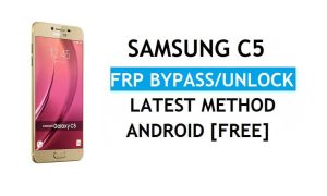 Samsung C5 SM-C5000 FRP 우회 Google Lock 잠금 해제 Android 8.0 무료