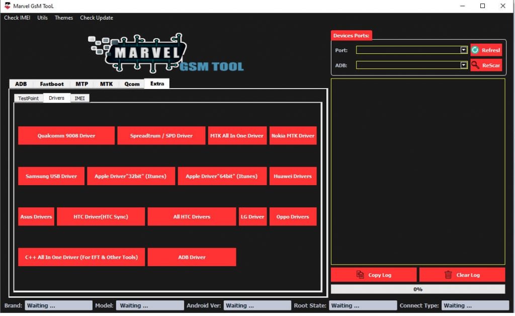 Extra in Marvel GSM Tool Download Free MTK Qualcomm MTP FRP Erase Tool