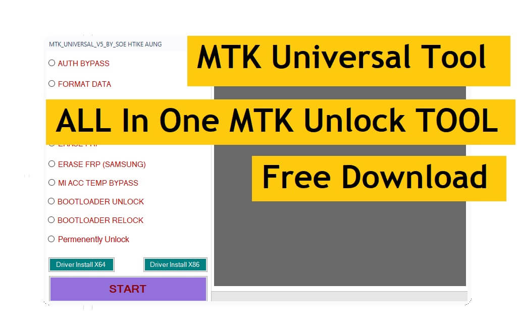 MTK Universal V5 New All in One MediaTek FRP/Password/Auth Bypass Tool