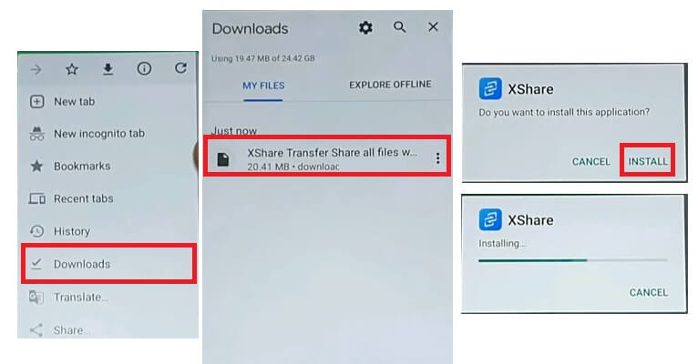 Install Xshare apk to iTel Vision 2s Android 11 FRP Bypass – Unlock Google Gmail Verification – Without PC [Latest Free]