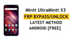 Mintt UltraMintt X3 FRP/Google Hesabı Atlama (Android 10) Kilidini Ücretsiz