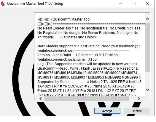 Qualcomm Master Tool V1.0 Download Free FRP Pattern Unlock Tool