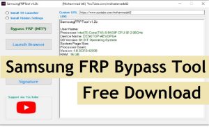 Descargue la última versión de configuración gratuita de Mohammad Ali Samsung FRP Bypass Tool V1.2b