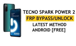 Google/FRP 바이패스 Tecno Spark Power 2 Android 10 | 새로운 방식(PC/APK 미포함)