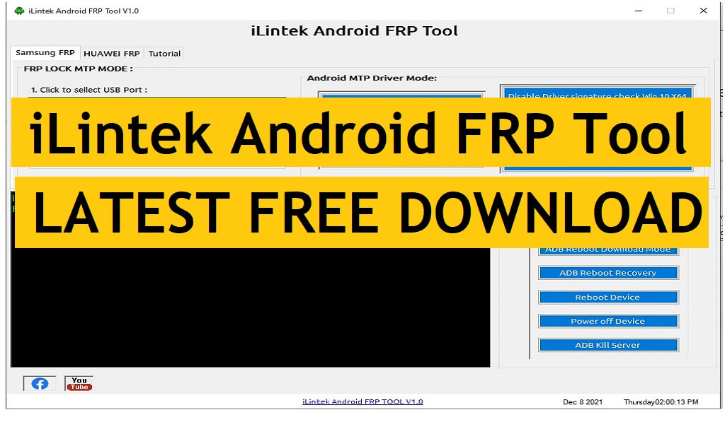 Ferramenta iLintek Android FRP V1.0 Download grátis Remover Google Lock Huawei Samsung