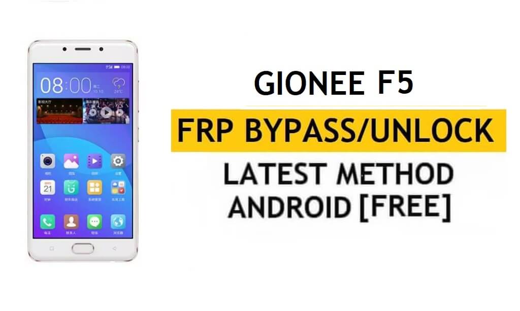 Gionee F5 FRP Bypass Google Kilidinin Kilidini Aç (Android 6.0) - PC'siz