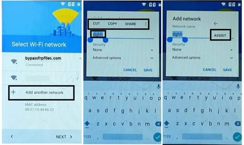 Select Assist to LYF Android 6.0 FRP Bypass Unlock Google Account Reset Without PC